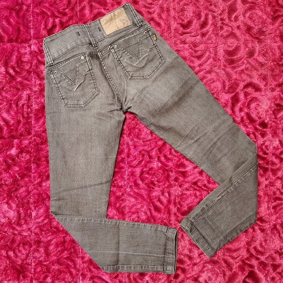 MAGGIORE BLACK/ GRAY FADED SKINNY JEANS - Picture 2 of 8